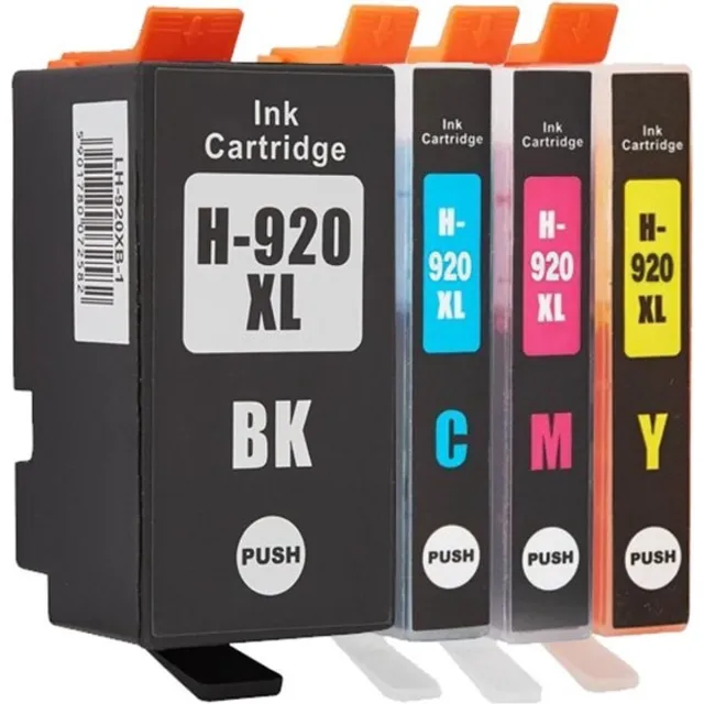 Inktkeuze HP 920 XL Zwart + Alle Kleuren Huismerk inktcartridges - HP OfficeJet 6000 - OfficeJet 6500 - OfficeJet 6500 Wireless - OfficeJet 6500A - OfficeJet 6500A Plus - OfficeJet 7000 - OfficeJet 7500A cyaan