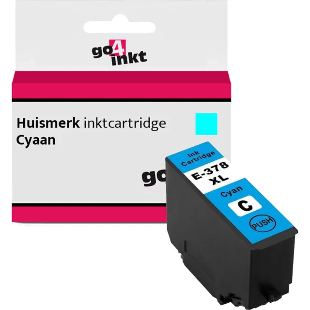 Go4inkt compatible met Epson 378XL c inkt cartridge cyaan