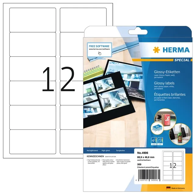 Herma Etiket HERMA 4609 52.5x21.2mm premium wit 11200 stuks