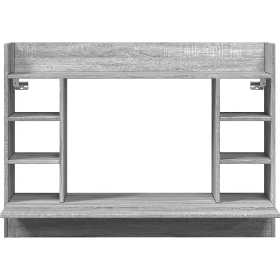 vidaXL Wandbureau 105x48x75 cm bewerkt hout grijs sonoma eikenkleurig