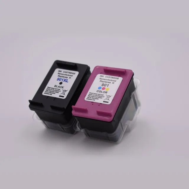 KATRIZ huismerk inkt voor 1x 901XL zwart + 1x 901XL kleur | remanufactured | Officejet 4500 / 4500 series / J4524 / J4535 / J4580 / J4624 / J4660 / J4680