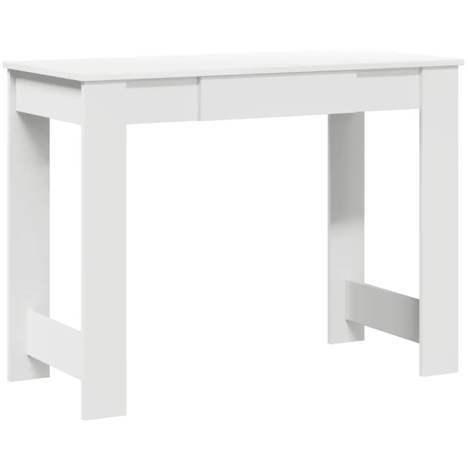 vidaXL Bureau 100x45x75 cm bewerkt hout wit, foto 3