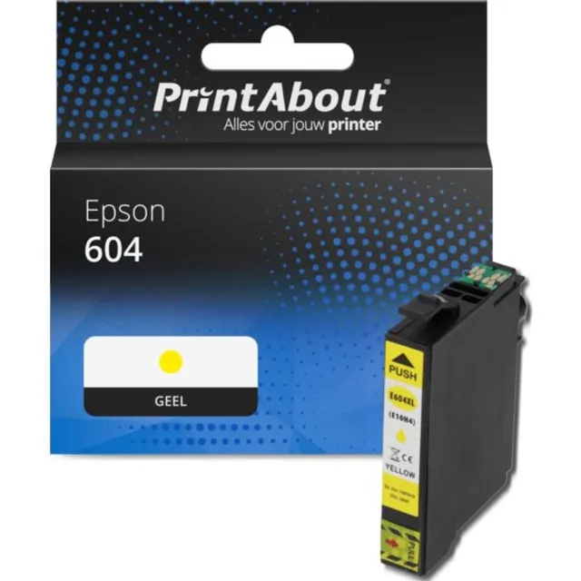 PrintAbout huismerk Inktcartridge 604 (C13T10G44010) Geel geschikt voor Epson