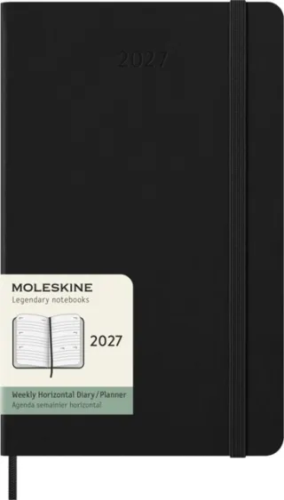 Moleskine Agenda 2027 Moleskine 12M Planner Weekly 7dagen/2pagina's large hc black