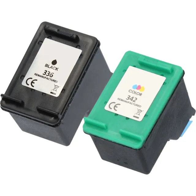 InktDL Huismerk geschikt voor HP 336 / 342 Inktcartridges - 2 Inktpatronen - Geschikt voor DeskJet 5420 - 5440 - Photosmart C3170 - C3180 - C3185 - C3190 - PSC 1507 - 1513S Zwart + Kleur
