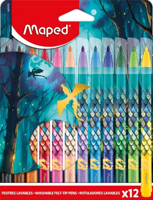 Maped Viltstift Maped Dragon set à 12 kleuren