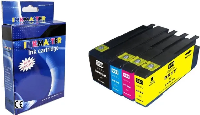 inkmaster premium Huismerk voor HP 950XL inkt cartridge / HP 951XL cartridge Multipack set 4 stuks Hoge capaciteit