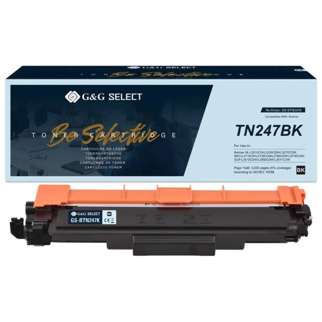 G&G Toner vervangt Brother TN-247BK Compatibel Zwart TN-247BK GS-BTN247K