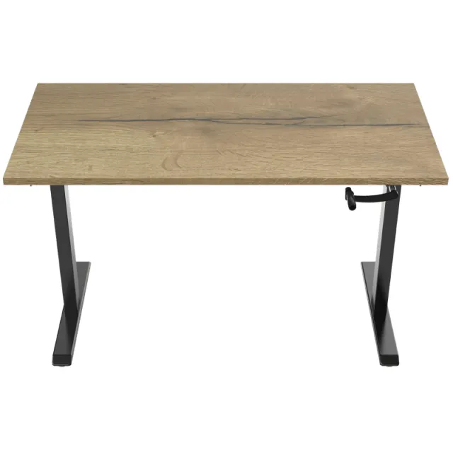 Euroseats Handslinger Zit Sta Bureau 160 x 80 Zwart/Eiken
