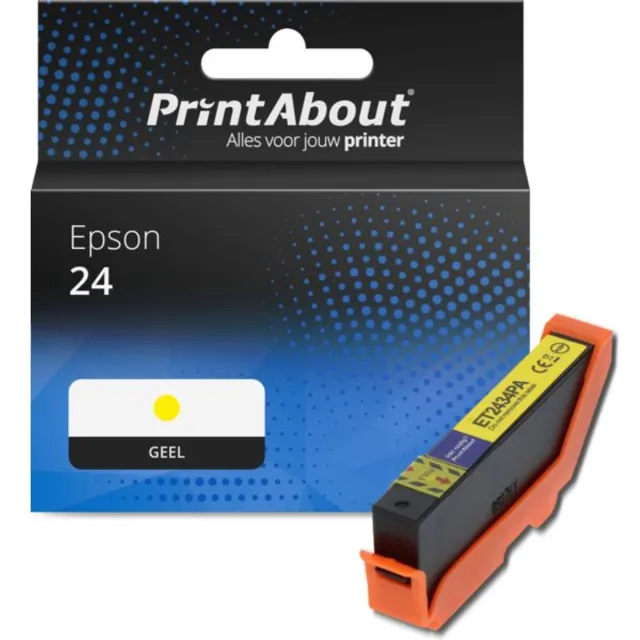 PrintAbout huismerk Inktcartridge 24 (C13T24244012) Geel geschikt voor Epson