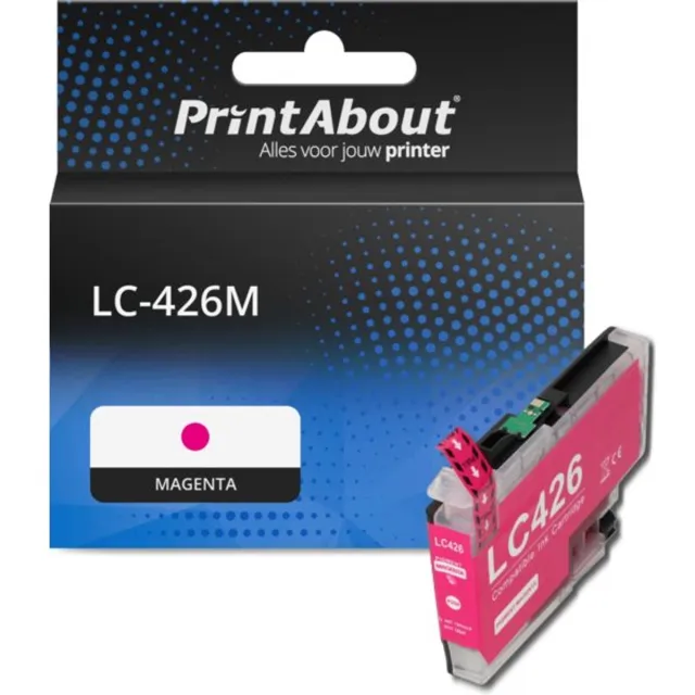 PrintAbout huismerk Inktcartridge LC-426M Magenta geschikt voor Brother