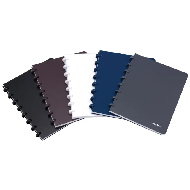 Atoma schrift, ft A4, 144 bladzijden, PP, gelijnd, geassorteerde kleuren blauw