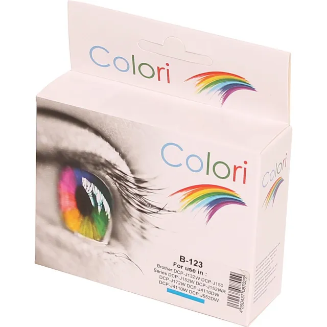 Colori huismerk inkt cartridge geschikt voor Brother LC123C Cyan DCPJ132W DCPJ150 DCPJ152W DCPJ152WR DCPJ172W DCPJ4110DW DCPJ4110W DCPJ552DW DCPJ752DW