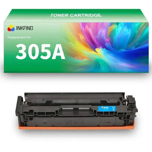 INKFIND 305A (CE411A) Cyaan tonercartridge compatibel met HP 305A (CE411A) Cyaan - 1-pack Cyan Cyaan x 1