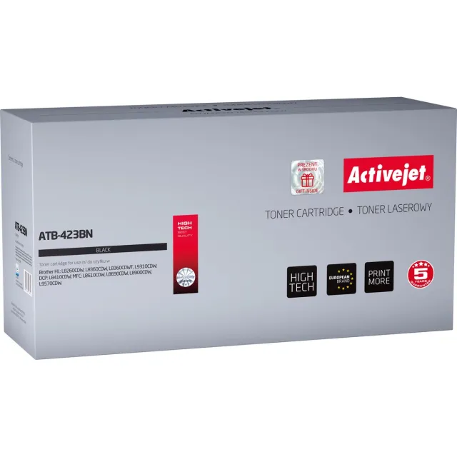 ActiveJet ATB-423BN Toner voor Brother-printer; Brother TN-423BK Vervanging; Opperste; 6500 pagina's; zwart.