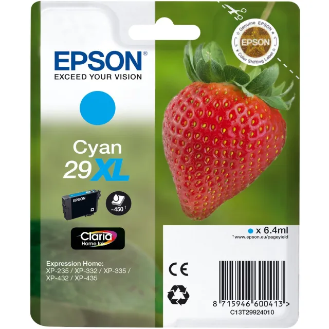 Epson Cartridge Fraise - Ink Claria Home Cyan (XL) Cyaan