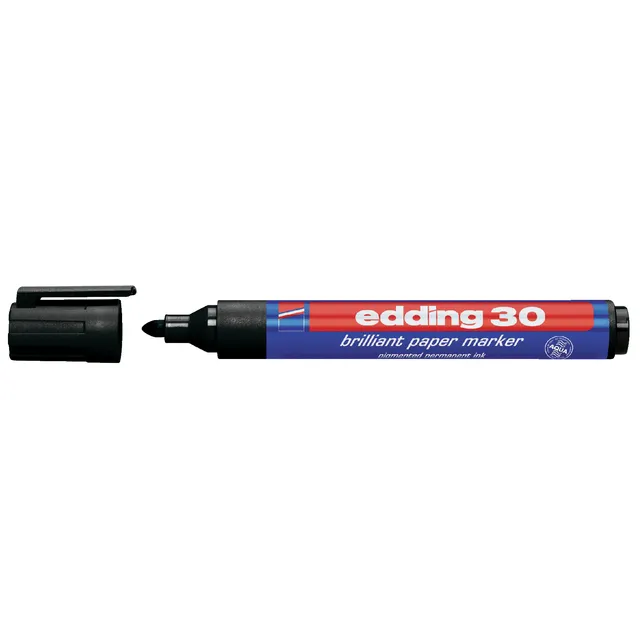 Edding Viltstift edding 30 brilliant rond 1.5-3mm zwart