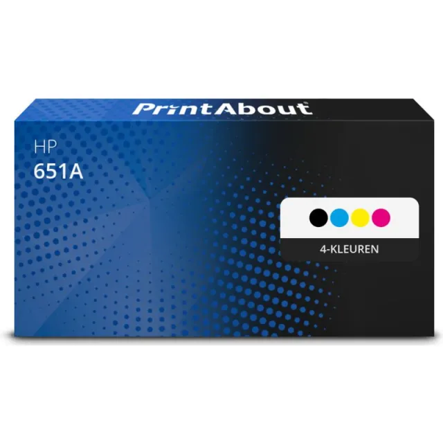 PrintAbout huismerk Toner 651A (CE340A) 4-kleuren Multipack Geschikt voor HP