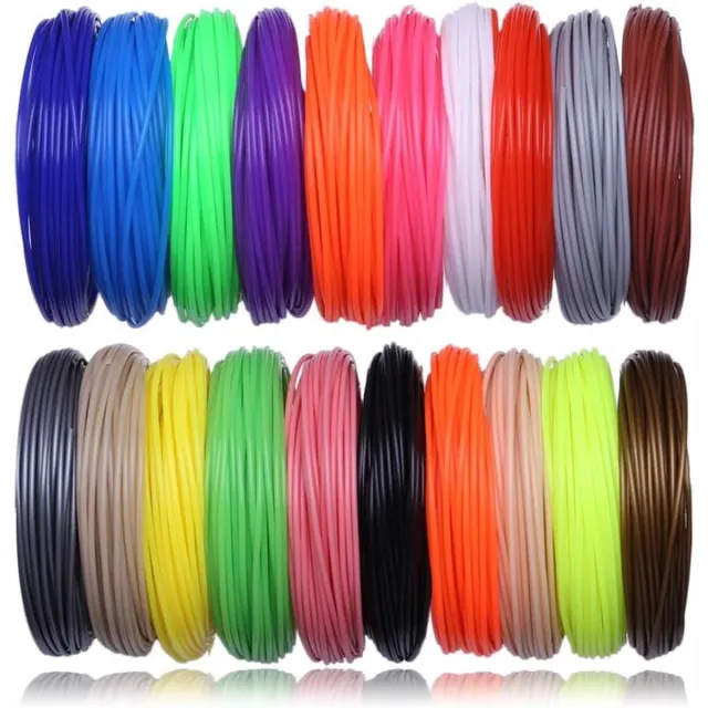 ValeDelucs PLA Filament 1.75mm - 3D Pen Vullingen - 90 meter 30 Kleuren van 3 meter - Navulling - Vulling voor 3D pennen