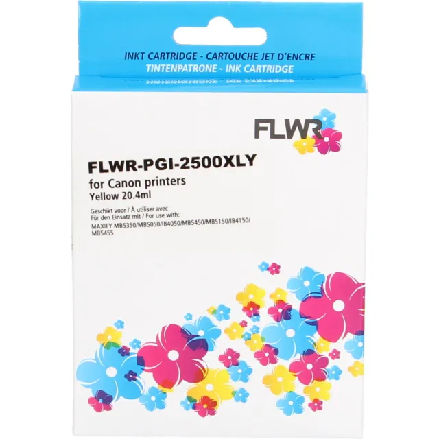 FLWR Inktcartridge / PGI-2500XL / Geel - Geschikt voor Canon