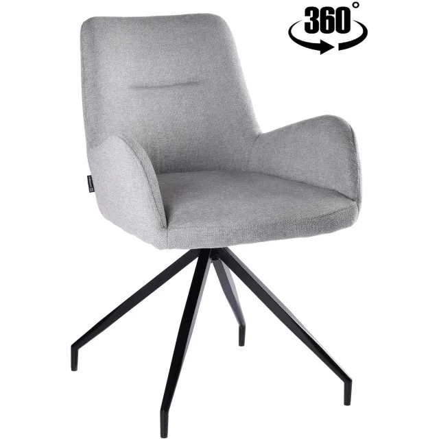 ExitoDesign KEMAL - Bureaustoel - Grijze Stof - Elegante en Comfortabele Zitting Grijs;Zwart