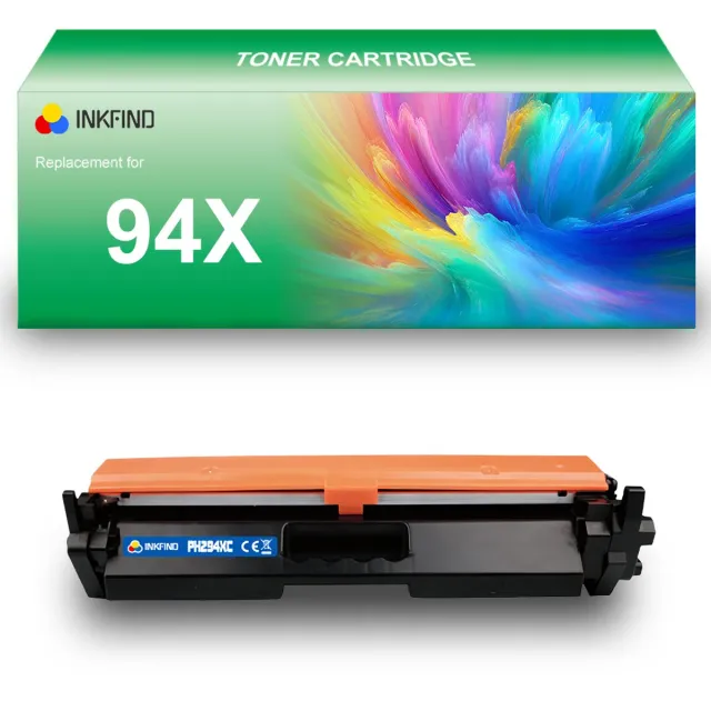 INKFIND 94X (CF294X) Tonercartridge compatibel met HP 94X CF294X - 1-pack Zwart XL Zwart x 1
