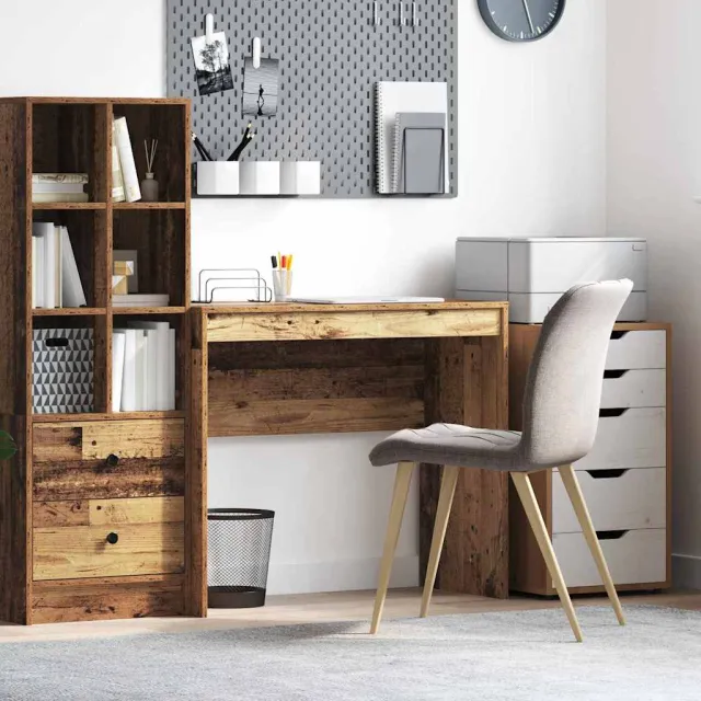 vidaXL Bureau Oudhout 90 x 40 x 76 cm bruin, foto 2