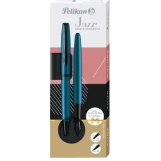 Schrijfset Pelikan Jazz Noble Elegance K36+P36 medium aquamarine