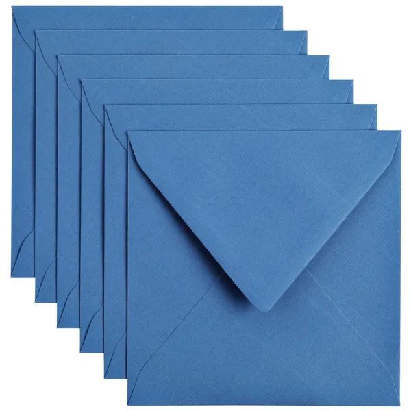 Envelop Papicolor 140x140mm donkerblauw pak à 6 stuks
