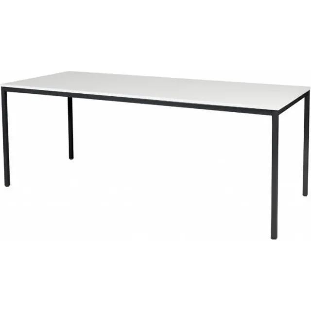 Schaffenburg Bureautafel - Domino Basic 200x80 grijs - zwart frame