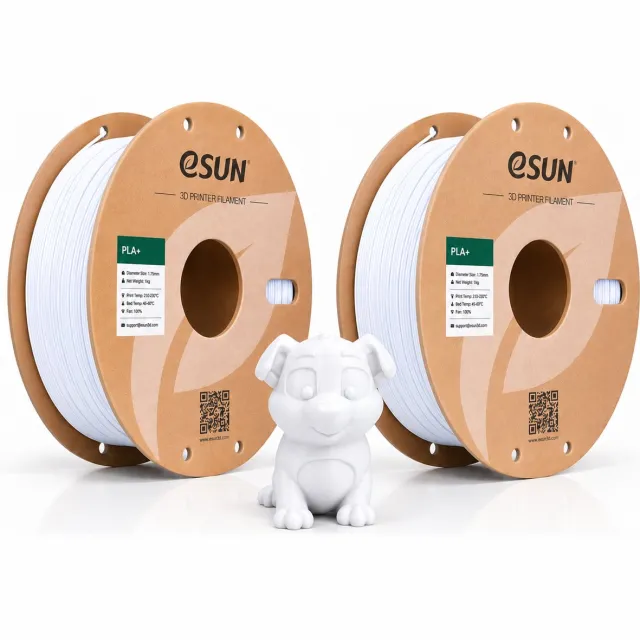ESUN PLA Basic Filament Wit 1.75 mm – 2 Pack (2x 1 kg) – 3D Printer Filament