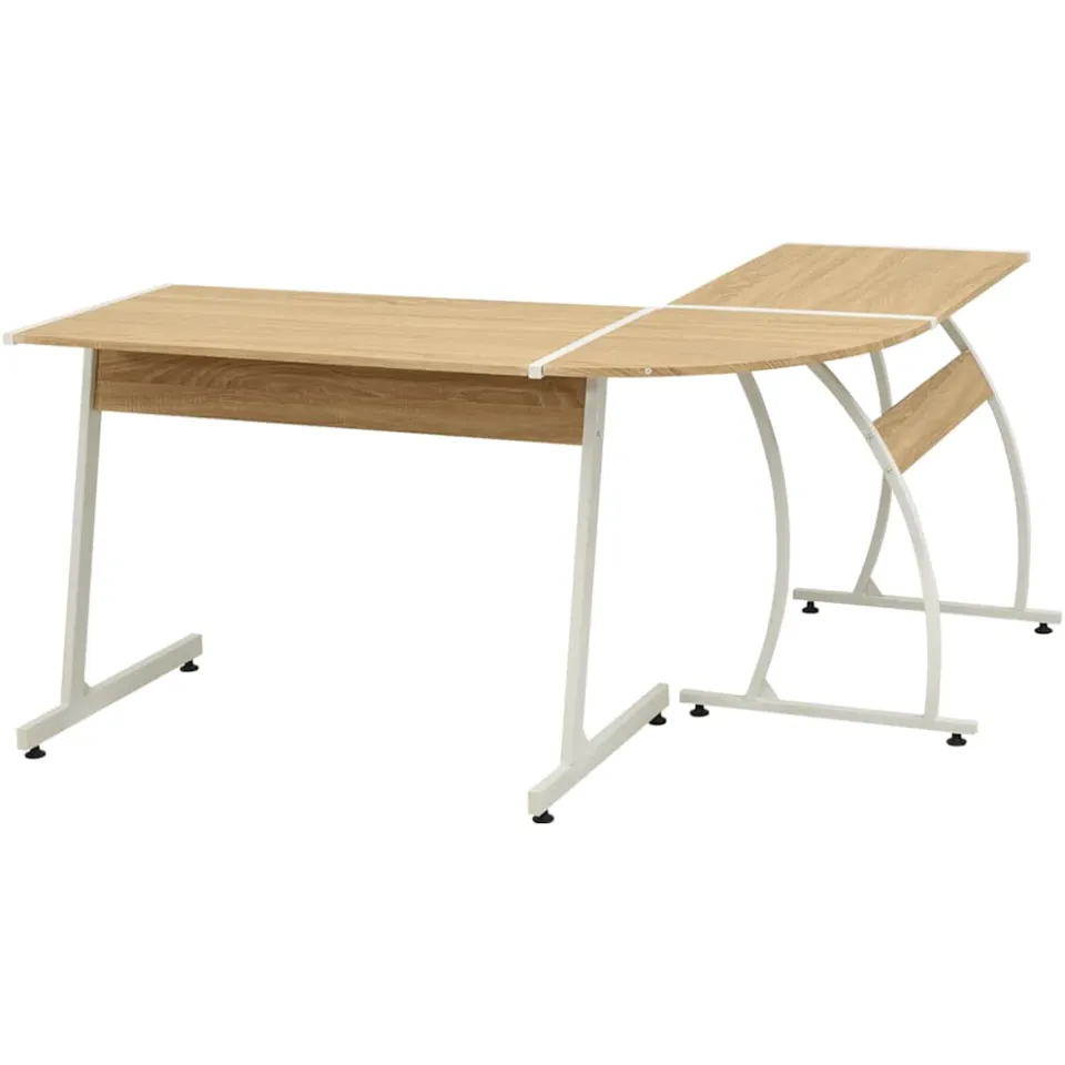 vidaXL Hoekbureau L-vormig eikenhout, foto 2