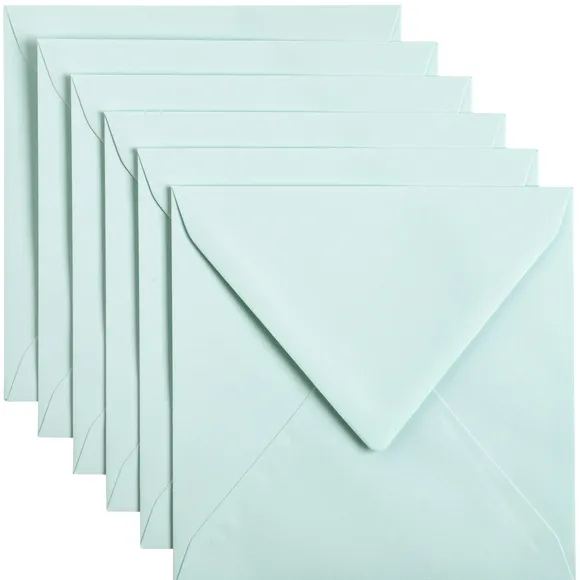 Papicolor Envelop Papicolor 140x140mm zeegroen pak à 6 stuks