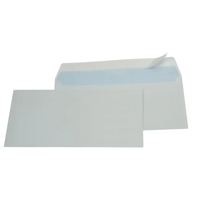 Gallery enveloppen ft 114 x 229 mm, stripsluiting, doos van 500 stuks blauw