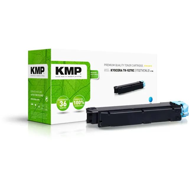KMP K-T86 toner cyaan compatibel met Kyocera TK-5270 C Kleurloos