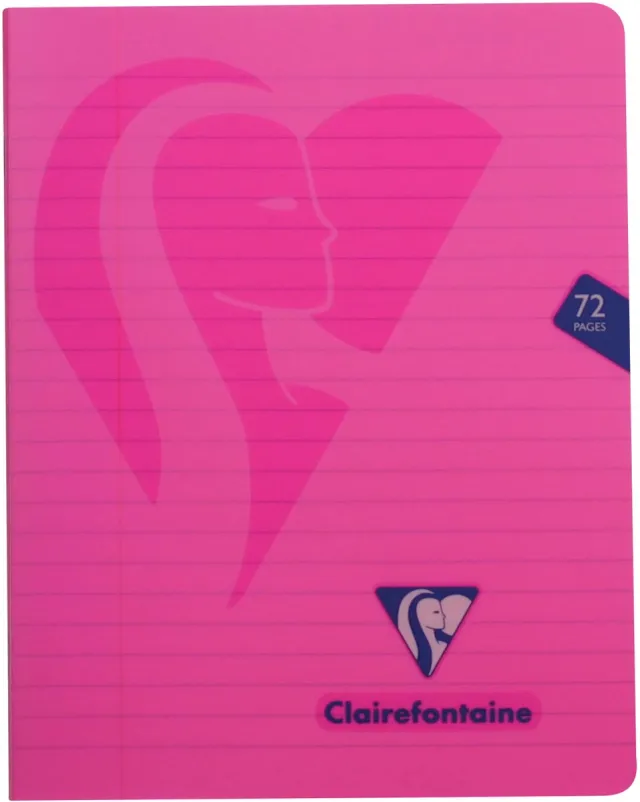 Clairefontaine schrift mimesys voor ft A5, 72 bladzijden, kaft in PP, gelijnd, geassorteerde kleuren