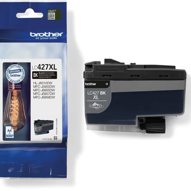 Brother inktcartridge, 6.000 pagina's, OEM LC-427XLBK, zwart