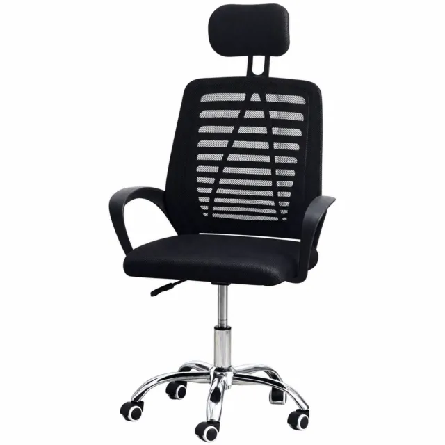 Kynast Ergonomische Bureaustoel - Verstelbare Hoofdsteun, Armleuningen en Zithoogte - Mesh Rugleuning - Tot 130 kg - Zwart