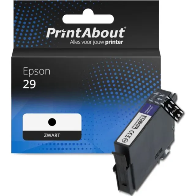 PrintAbout huismerk Inktcartridge 29 (C13T29814012) Zwart geschikt voor Epson