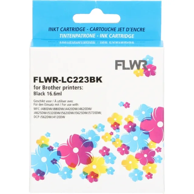 FLWR Brother LC-223BK zwart (Huismerk (compatible))