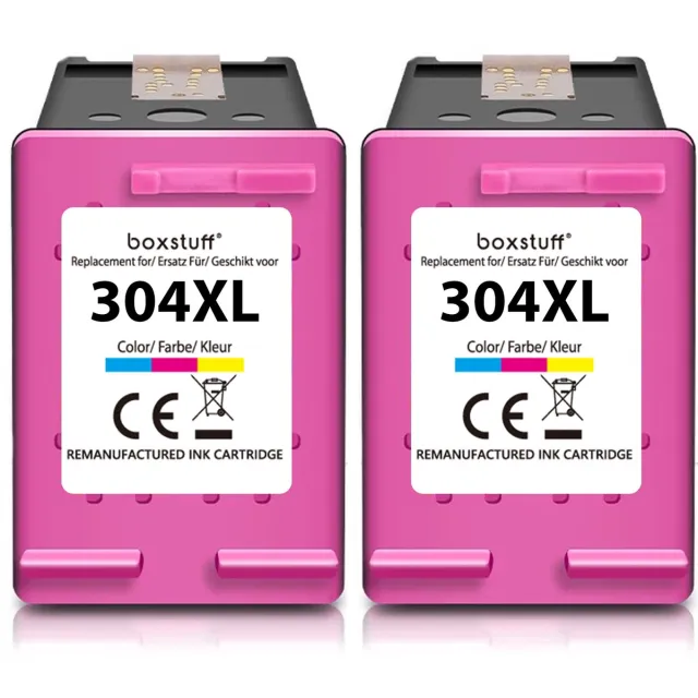 Boxstuff Inkt geschikt voor 304 XL - (N9K07AE) Compatibel met HP 304 / 304XL - Inkt Cartridge Kleur voor HP Envy 5030 / 5010 / 5020 / 5032 / DeskJet 3750 / 3760 / 2620 / 2600 / 3720 / 2630 / 2622 / 3735 / 3762 - Multipack Kleur