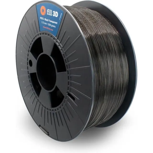 Fill 3D PETG Black Transparent 1 kg Zwart transparant