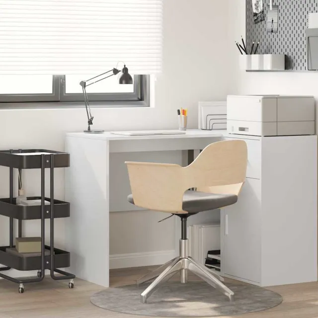 vidaXL Bureau Wit 102 x 50 x 75 cm Bewerkt hout
