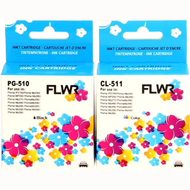 FLWR Cartridges / Canon PG-510/CL-511 Multipack / zwart en kleur / Geschikt voor Canon