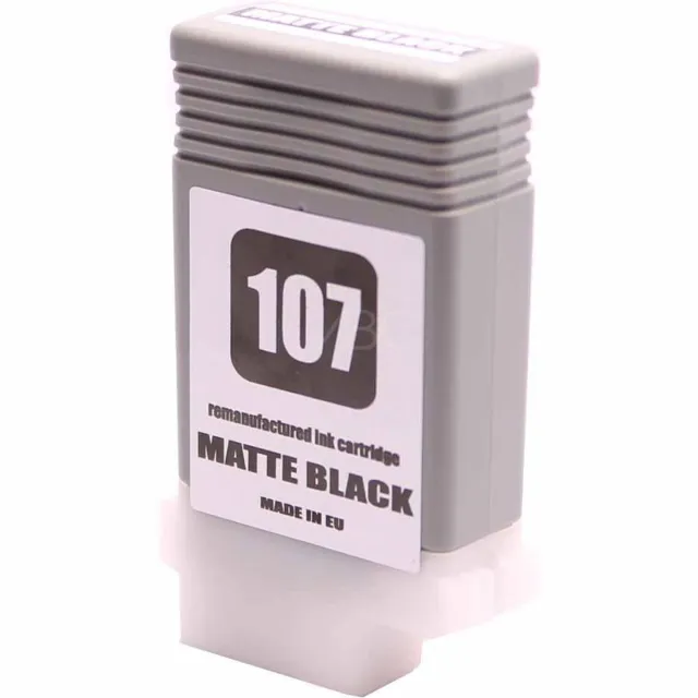 ABC huismerk inkt cartridge geschikt voor Canon PFI-107 mat zwart voor IPF-670 L24 MFP IPF-680 IPF-685 IPF-770 L36 M40 IPF-780 IPF-785 Zwart Mat