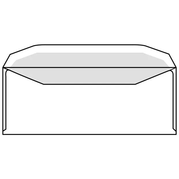 Iezzy Envelop IEZZY C5/6 114x229mm venster rechts gegomd wit 500 stuks