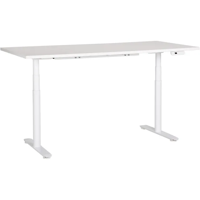Beliani DESTINAS - Elektrisch Verstelbaar bureau - Wit - 180 cm - MDF