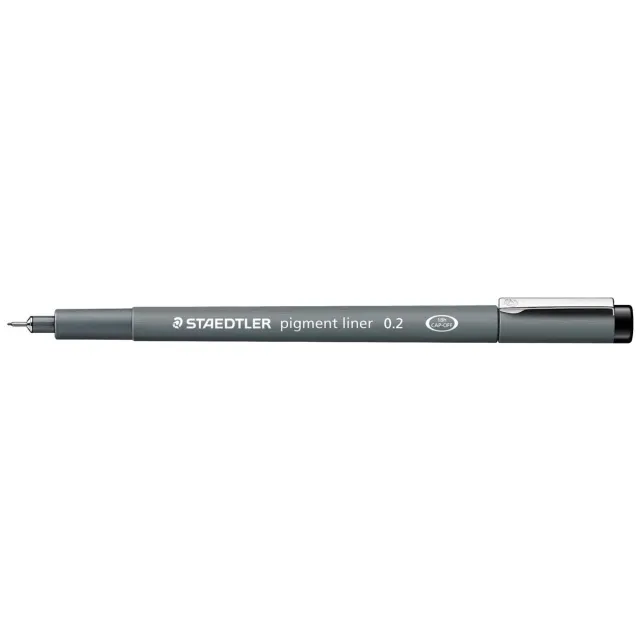 Staedtler pigment liner fineliner, ronde punt, schrijfbreedte 0,2 mm, zwart