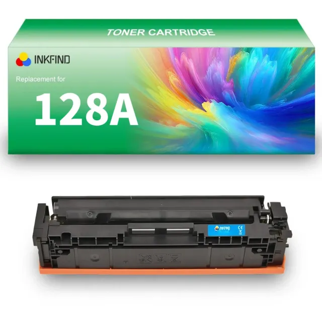 INKFIND 128A (CE321A) Cyaan tonercartridge compatibel met HP 128A (CE321A) Cyaan - 1-pack Cyan Cyaan x 1
