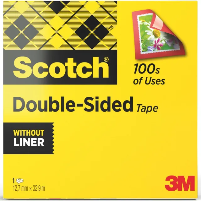 Scotch dubbelzijdige plakband ft 12 mm x 33 m